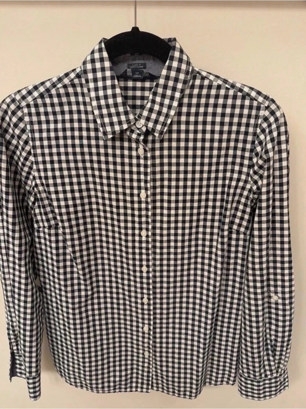 Tommy Hilfiger Black & White Gingham Button-Down Shirt